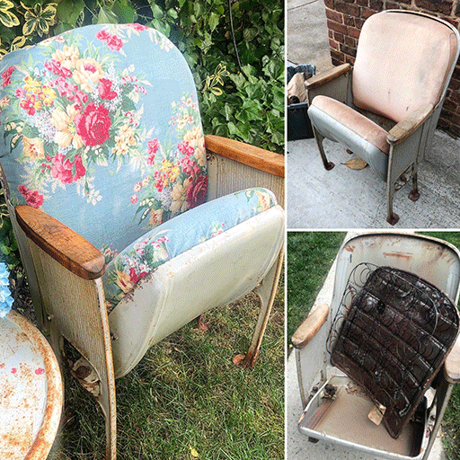 Vintage Theater Chair Makeover